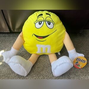 M&M's Peanut Candy Large Yellow Plush 14" Stuffed Animal Character Toy 2014